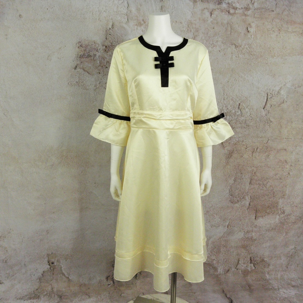 Order Plus Midi Dress Size 3XL Womens Ivory Satin